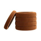 Pouf de rangement rond surdimensionné Jennifer Taylor Home Fuji de 48 cm