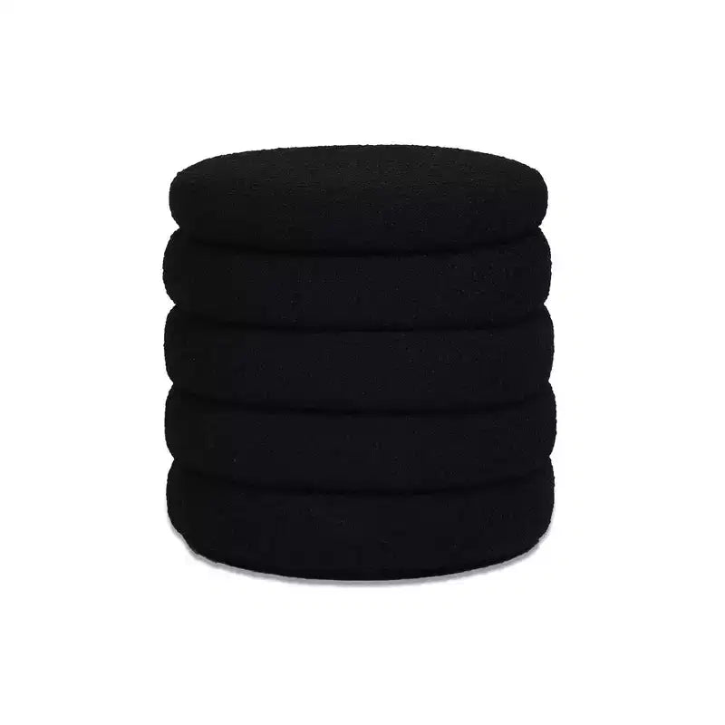 Pouf de rangement rond surdimensionné Jennifer Taylor Home Fuji de 48 cm