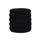 Pouf de rangement rond surdimensionné Jennifer Taylor Home Fuji de 48 cm