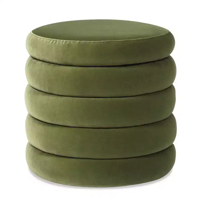 Pouf de rangement rond surdimensionné Jennifer Taylor Home Fuji de 48 cm