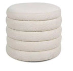 Pouf de rangement rond surdimensionné Jennifer Taylor Home Fuji de 48 cm