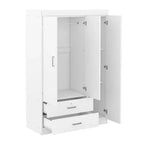 Armoire 3 portes avec étagères et 2 tiroirs, Dressing 4A - ModernLuxe