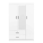 Armoire 3 portes avec étagères et 2 tiroirs, Dressing 4A - ModernLuxe