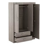Armoire 3 portes avec étagères et 2 tiroirs, Dressing 4A - ModernLuxe