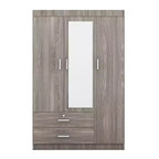 Armoire 3 portes avec étagères et 2 tiroirs, Dressing 4A - ModernLuxe