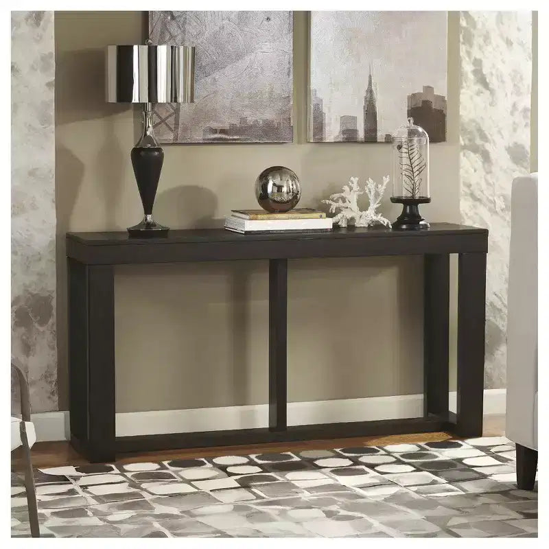 Signature Design by Ashley Table console/canapé contemporaine Watson, brun foncé