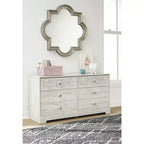 Commode 6 tiroirs Signature Design by Ashley Casual Paxberry, finition blanchie