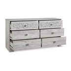 Commode 6 tiroirs Signature Design by Ashley Casual Paxberry, finition blanchie
