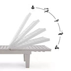 Chaise longue imperméable Nestl, chaises de patio extérieures noires légères et réglables