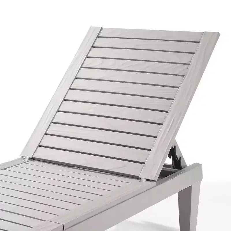 Chaise longue imperméable Nestl, chaises de patio extérieures noires légères et réglables