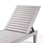 Chaise longue imperméable Nestl, chaises de patio extérieures noires légères et réglables