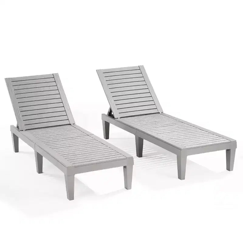 Chaise longue imperméable Nestl, chaises de patio extérieures noires légères et réglables