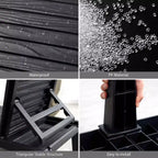Chaise longue imperméable Nestl, chaises de patio extérieures noires légères et réglables