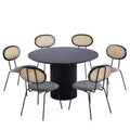 Ensemble de salle à manger rond 7 pièces 59,05 po Hathaway et Jardin de Manhattan Comfort