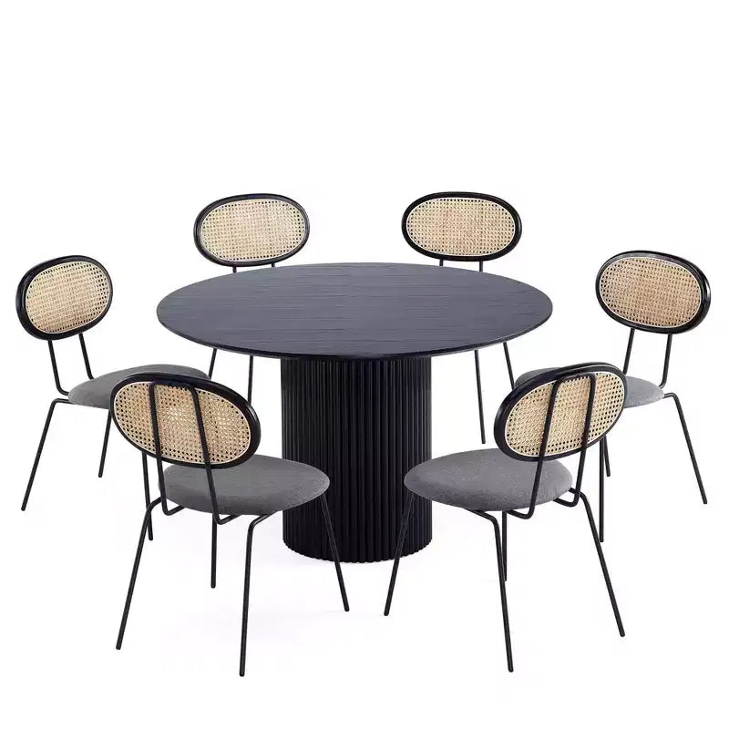 Ensemble de salle à manger rond 7 pièces 59,05 po Hathaway et Jardin de Manhattan Comfort