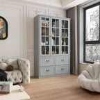 Famapy 47.2W Organisateur Vitré Meuble de Rangement Buffet Gris