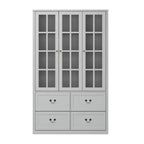 Famapy 47.2W Organisateur Vitré Meuble de Rangement Buffet Gris