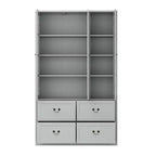 Famapy 47.2W Organisateur Vitré Meuble de Rangement Buffet Gris