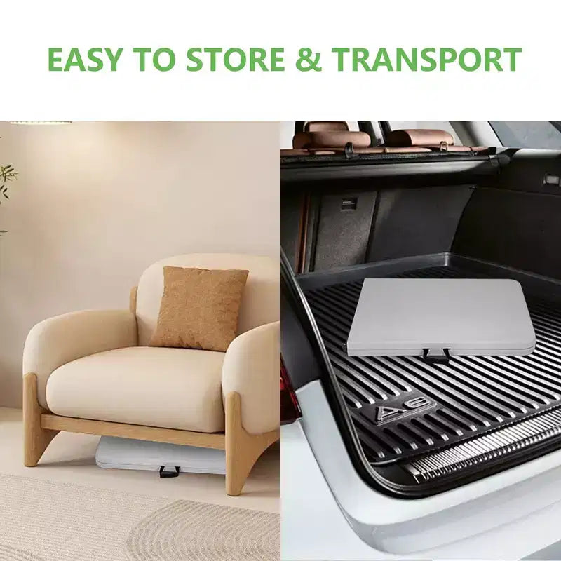 Table pliante portable de 1,8 m en PEHD, pour l'intérieur et l'extérieur, pieds en acier laqué, 8 places, blanche