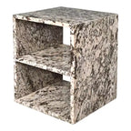 JONATHAN Y Sloane 20 Modern Natural Marble Handmade Rectangular 2-Shelf End Table