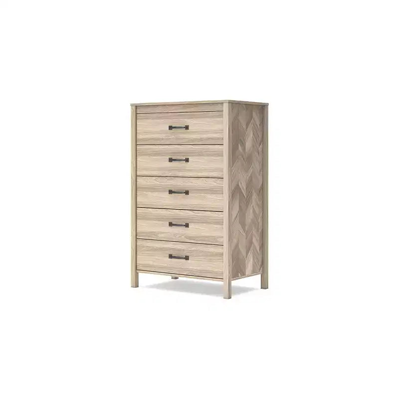 Commode 5 tiroirs Socalle par Signature Design by Ashley, couleur beige