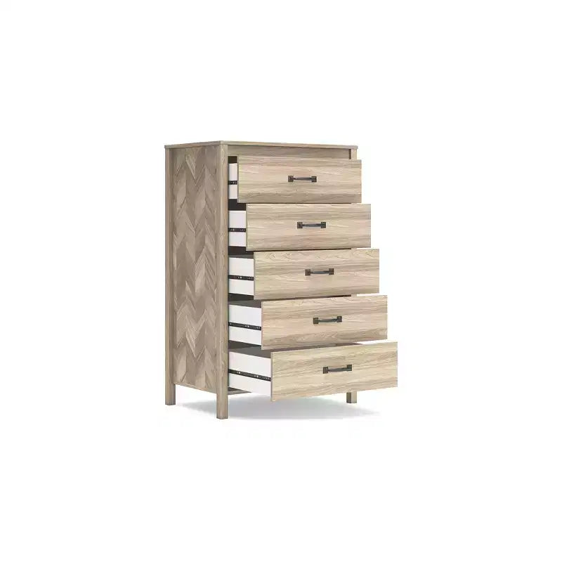 Commode 5 tiroirs Socalle par Signature Design by Ashley, couleur beige