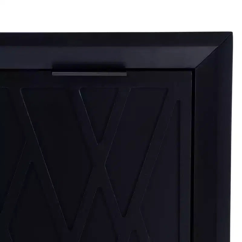 Meuble d'appoint Kilbuck en bois massif de Powell, avec 3 portes et 2 étagères réglables
