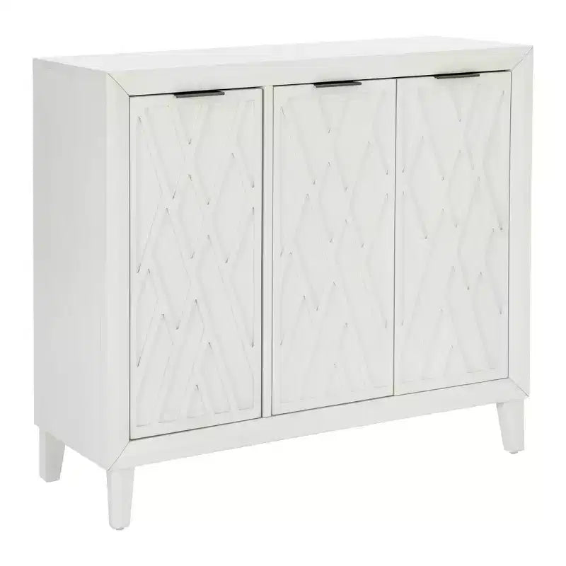 Powell Kilbuck Solid Wood 3 Doors and 2 Adjustable Shelves Accent Cabinet