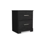 Signature Design by Ashley Casual Belachime 2 Drawer Nightstand, Black