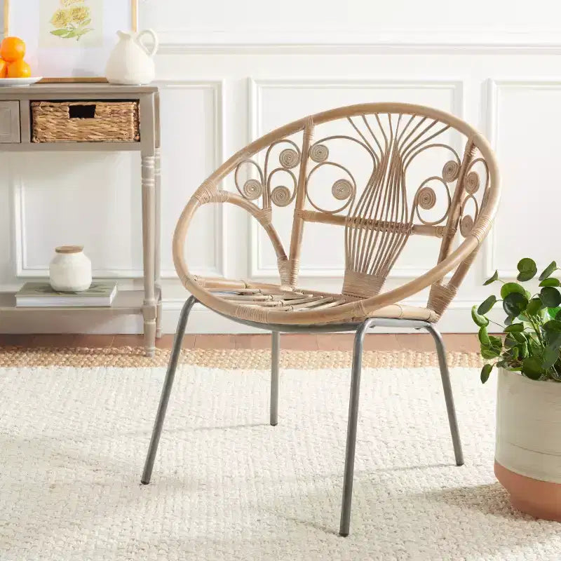 Fauteuil d'appoint Carlson - WIK6505A - Gris délavé/Noir - Safavieh