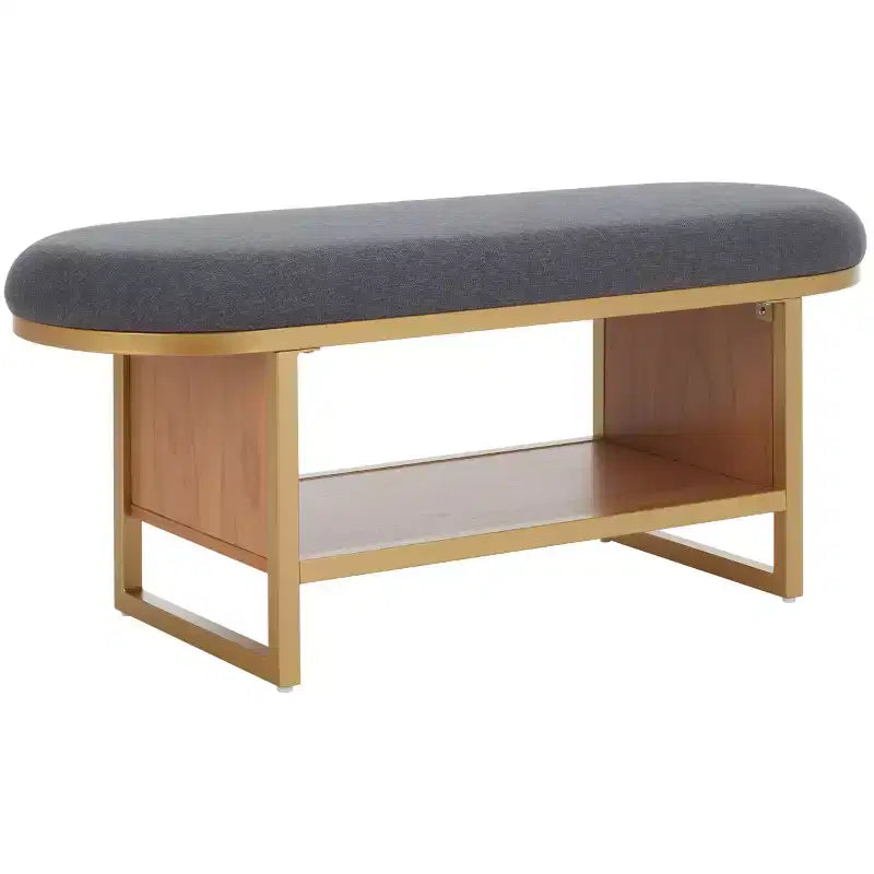 Banc à étagères ouvertes Iona avec coussin - BCH5002 - Safavieh