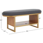 Banc à étagères ouvertes Iona avec coussin - BCH5002 - Safavieh