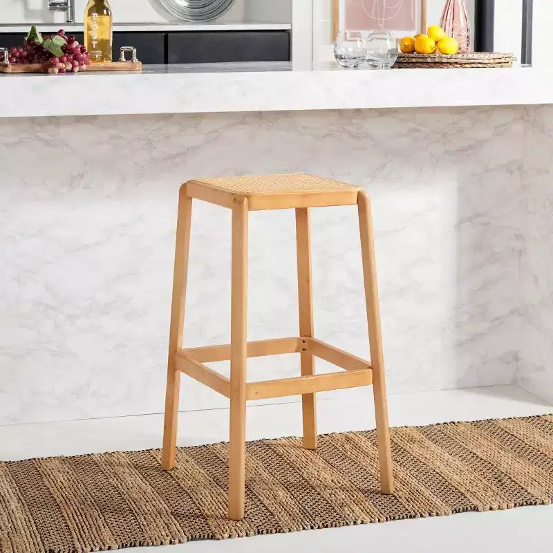 Tabouret de bar Silus sans dossier en canne - BST9505 - Safavieh