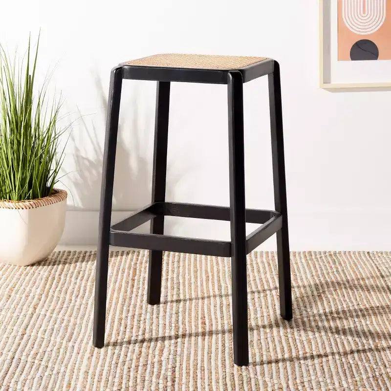 Tabouret de bar Silus sans dossier en canne - BST9505 - Safavieh