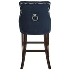Tabouret de bar à dossier ailé capitonné Eleni (Lot de 2) - BST6304 - Safavieh