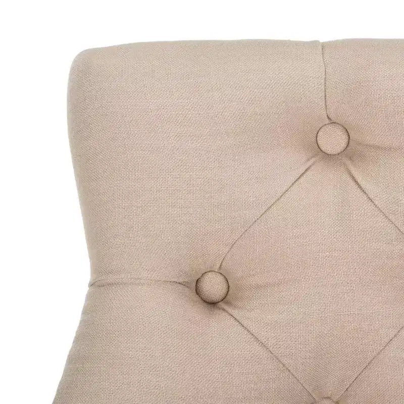 Tabouret de bar à dossier ailé capitonné Eleni (Lot de 2) - BST6304 - Safavieh