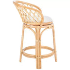 Tabouret de comptoir Yuta en rotin avec coussin - BST6504 - Safavieh