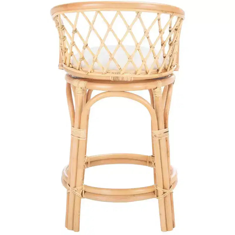 Tabouret de comptoir Yuta en rotin avec coussin - BST6504 - Safavieh