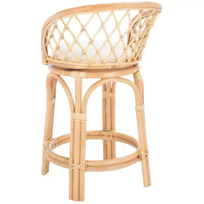 Tabouret de comptoir Yuta en rotin avec coussin - BST6504 - Safavieh
