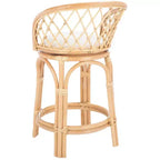 Tabouret de comptoir Yuta en rotin avec coussin - BST6504 - Safavieh