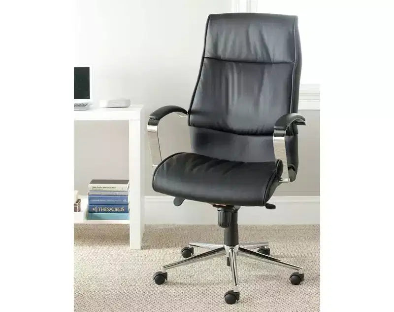 Chaise de bureau Fernando pivotante - Hauteur réglable - FOX8507 - Noir - Safavieh