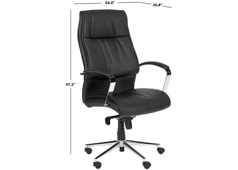 Chaise de bureau Fernando pivotante - Hauteur réglable - FOX8507 - Noir - Safavieh