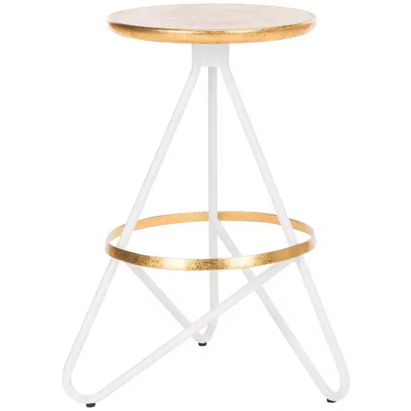 Galexia Counter Stool - BST3201C - Gold/White - Safavieh