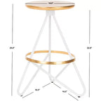 Tabouret de comptoir Galexia - BST3201C - Or/Blanc - Safavieh