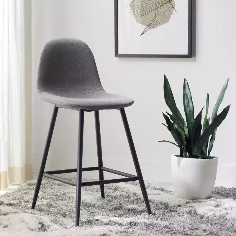 Tabouret de comptoir Travis - BST2001 - Gris foncé/Noir - Safavieh