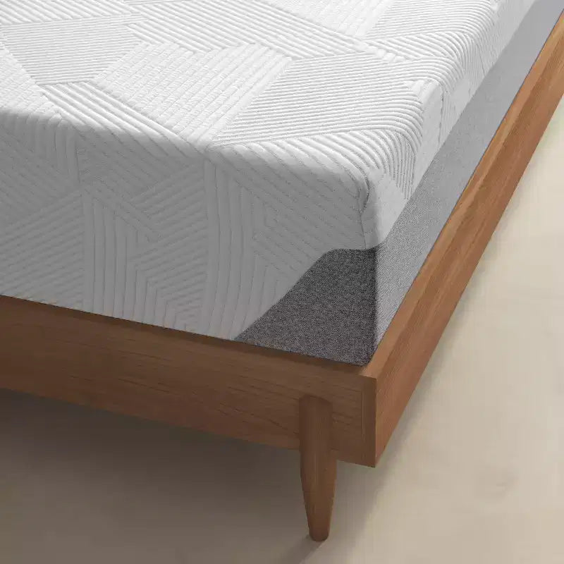 Matelas en mousse à mémoire de forme de base entièrement froide Wuleitex 10 pouces sans fibre de verre, sensation moyenne, couche rafraîchissante respirante, matériau de sécurité certifié