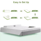 Matelas en mousse à mémoire de forme de base entièrement froide Wuleitex 10 pouces sans fibre de verre, sensation moyenne, couche rafraîchissante respirante, matériau de sécurité certifié