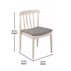 Chaise de salle à manger Flash Furniture Chester de qualité commerciale en bois massif avec dossier à lattes et siège en vinyle