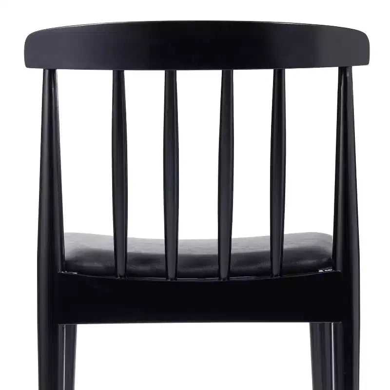 Chaise de salle à manger Flash Furniture Chester de qualité commerciale en bois massif avec dossier à lattes et siège en vinyle