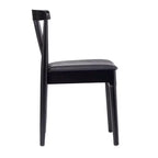 Chaise de salle à manger Flash Furniture Chester de qualité commerciale en bois massif avec dossier à lattes et siège en vinyle